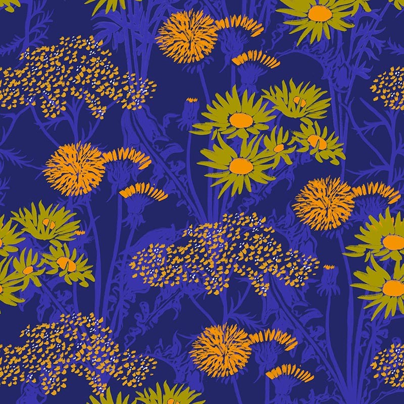 Papel Coordonné Coco Dávez Colortherapills Picnic Cobalt C00104_N
