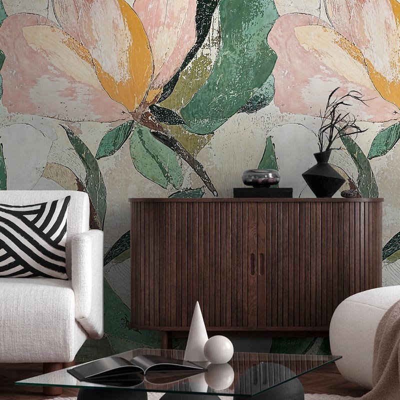 Mural Living Walls CosmoLiving by Cosmopolitan Lush Blossom 79144-3