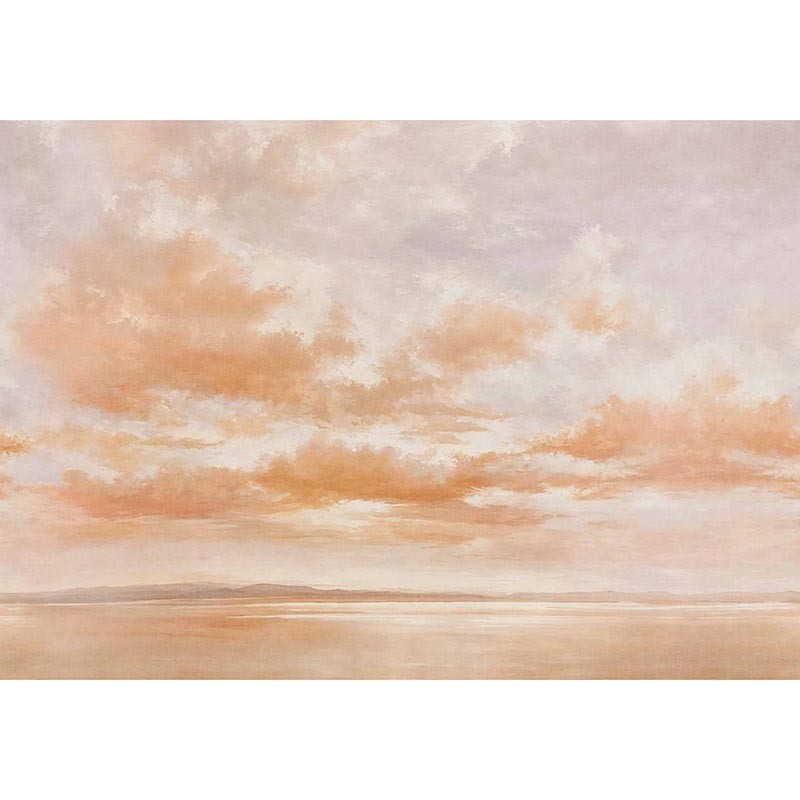 Mural Coordonne Damaskus Cumulus Clouds Peach D00157_N