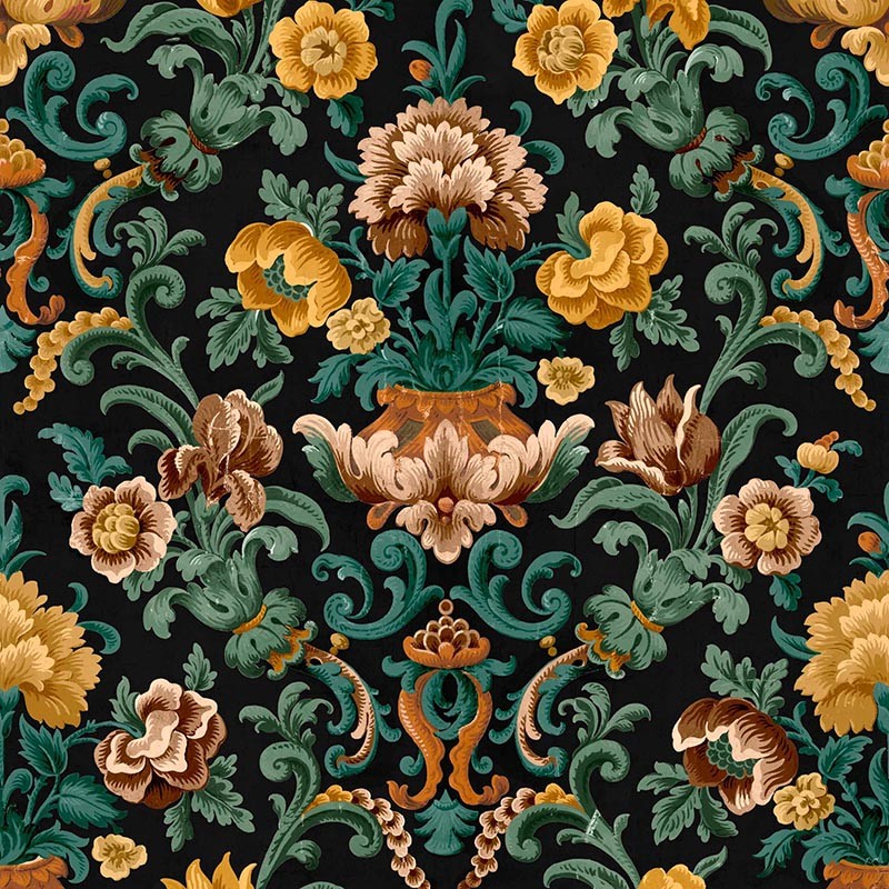 Papel pintado Coordonne Damaskus Aranjuez Damask Onyx D00134_V