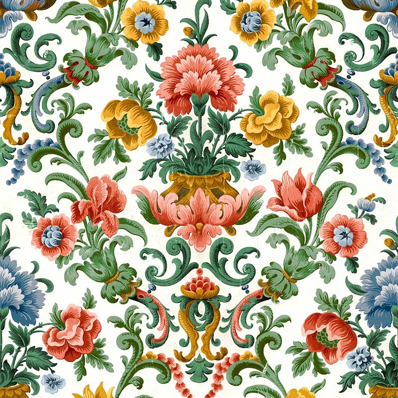 Papel pintado Coordonne Damaskus Aranjuez Damask Coral D00132_V