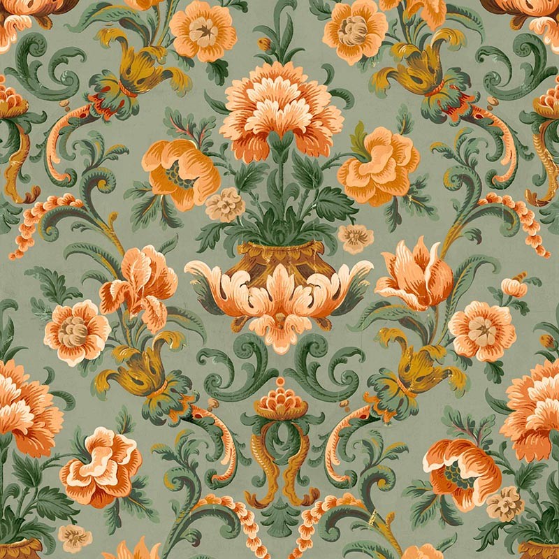 Papel pintado Coordonne Damaskus Aranjuez Damask Sage D00131_N