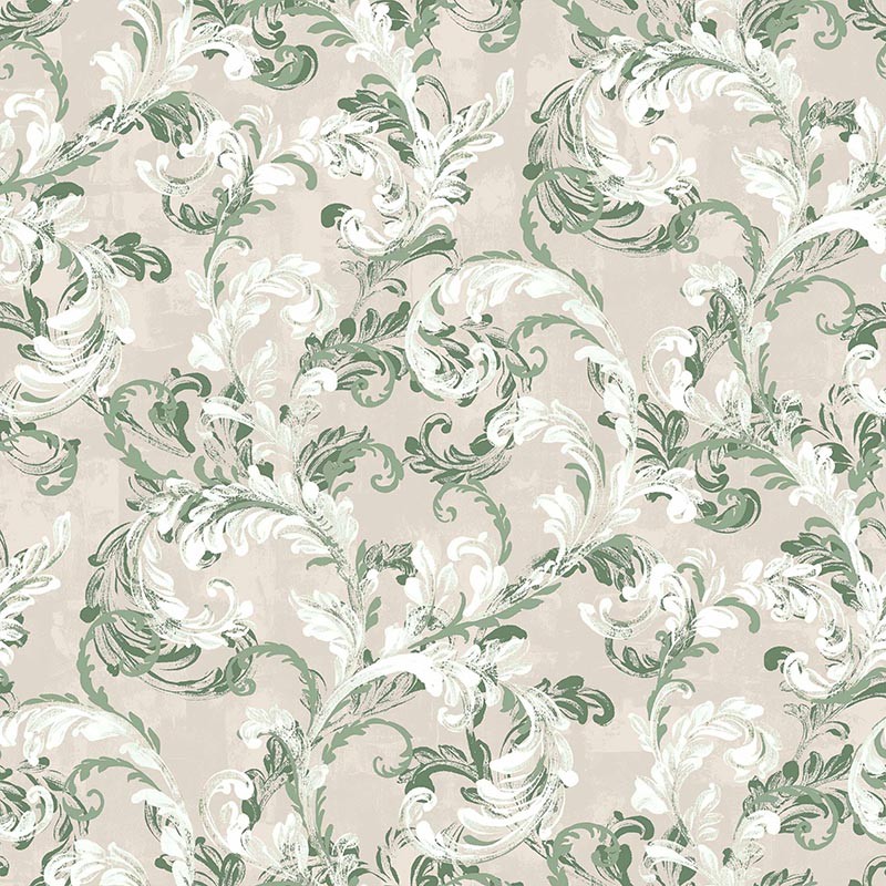 Papel pintado Coordonne Damaskus Byzantine Damask Sage D00128_V