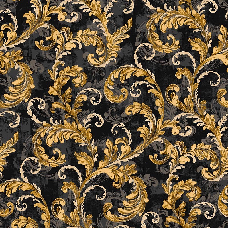 Papel pintado Coordonne Damaskus Byzantine Damask Onyx D00125_V