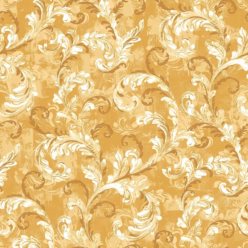 Papel pintado Coordonne Damaskus Byzantine Damask Mustard D00124_V