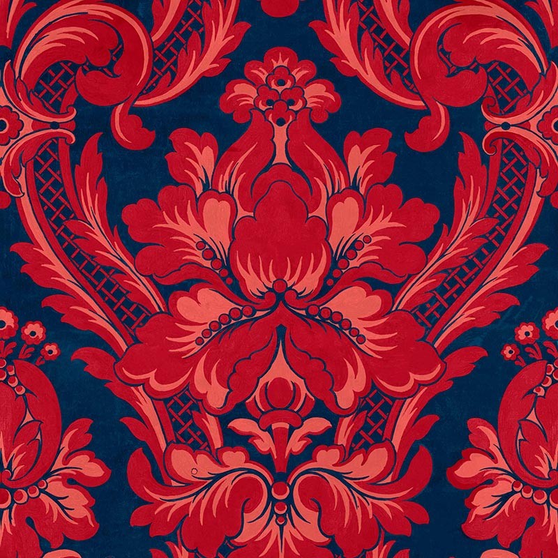 Papel pintado Coordonne Damaskus Venetian Damask Vermillion D00110_V