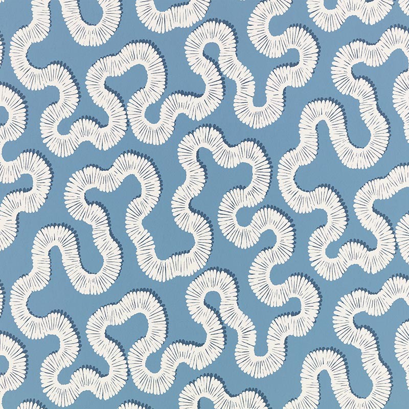 Romo Aubin Wallcoverings Kezia Boathose Blue W478-04