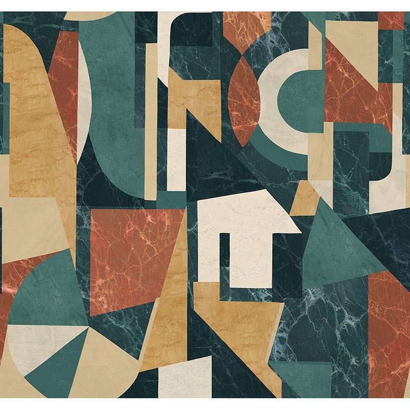 Mural decorativo Masureel Rock Palazzi Verde DGROC1021/1023