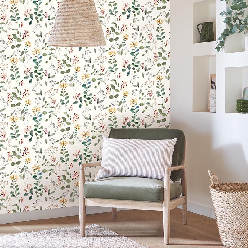 Papel pintado Casadeco Le Beau Jardin Chèvrefeuille Sauvage BJAR202557123