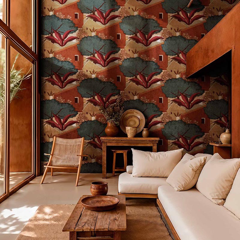 Papel Pintado Coordonne Sarape Nopoló Terracota C00006_N