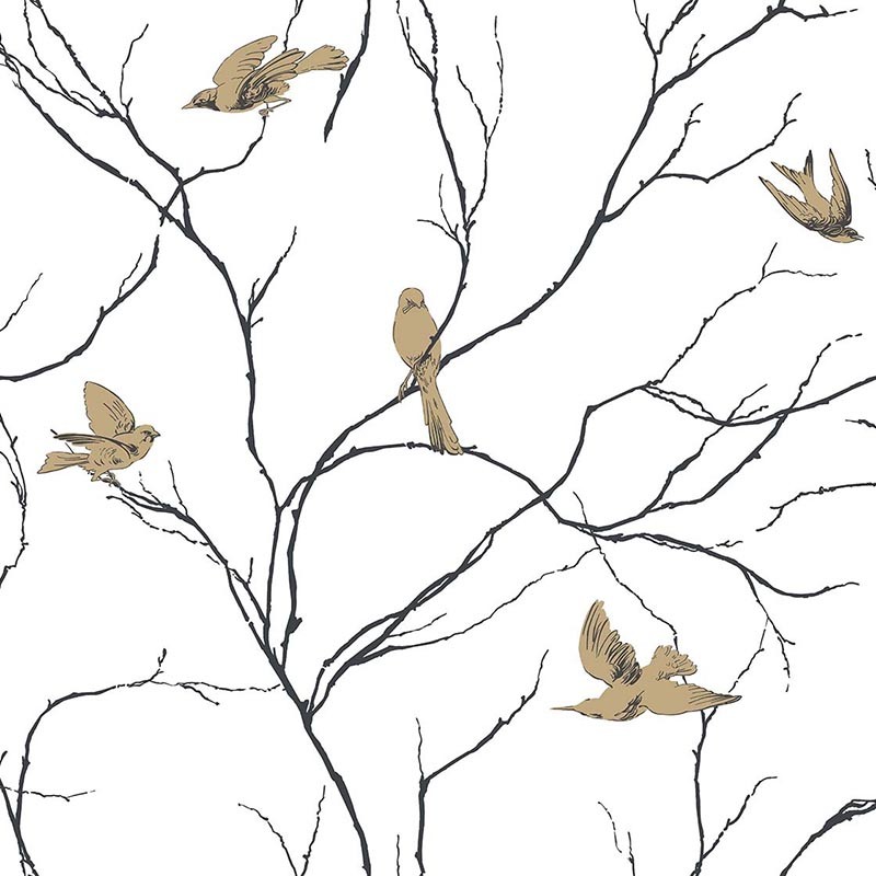 Papel pintado A Collection of Trees Dreamy Birds TR71100 