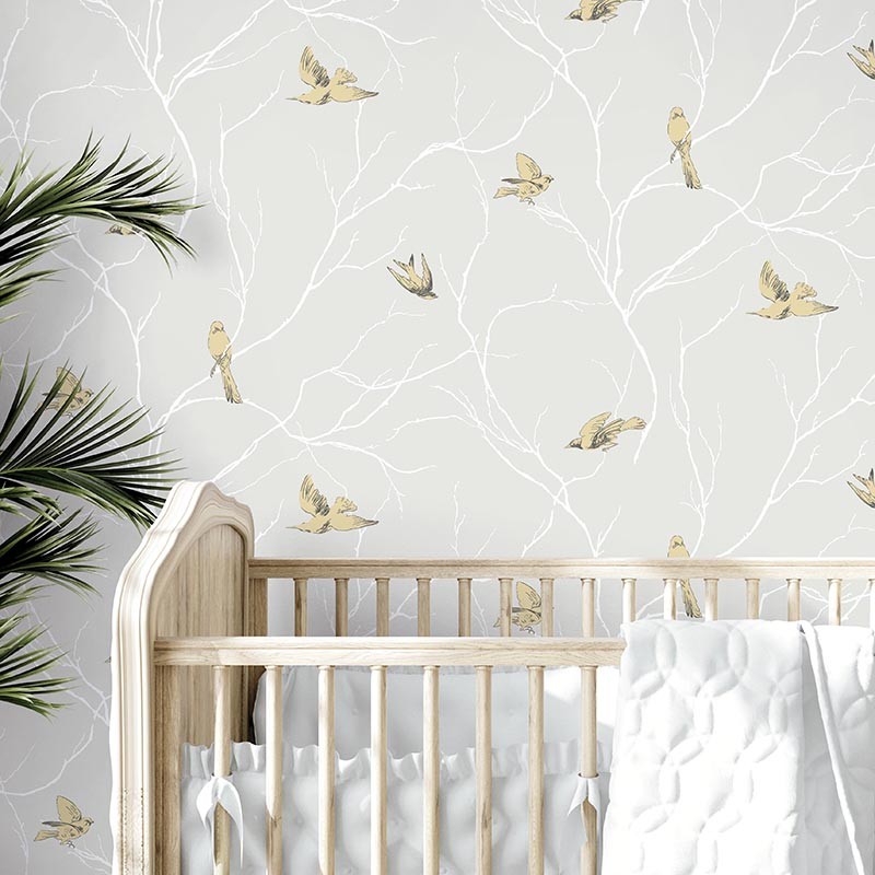 Papel pintado A Collection of Trees Dreamy Birds TR71105