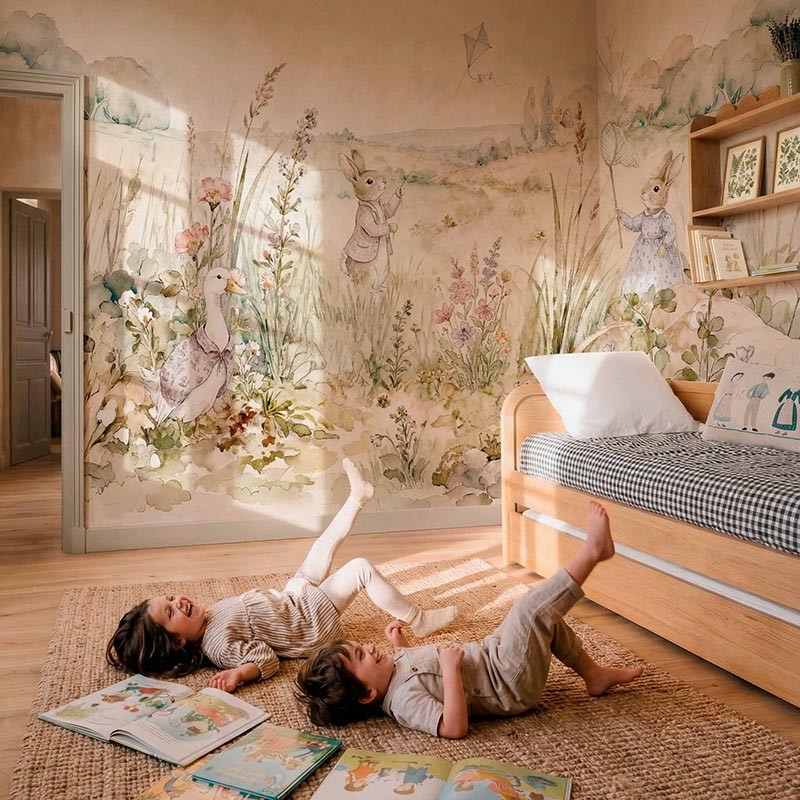 Mural Coordonne BB Kids Bunnies Natural D00338_N