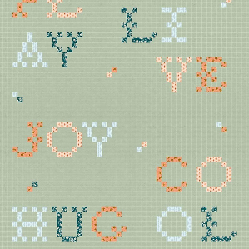 Papel pintado Coordonne BB Kids Wordplay Mint D00361_N 