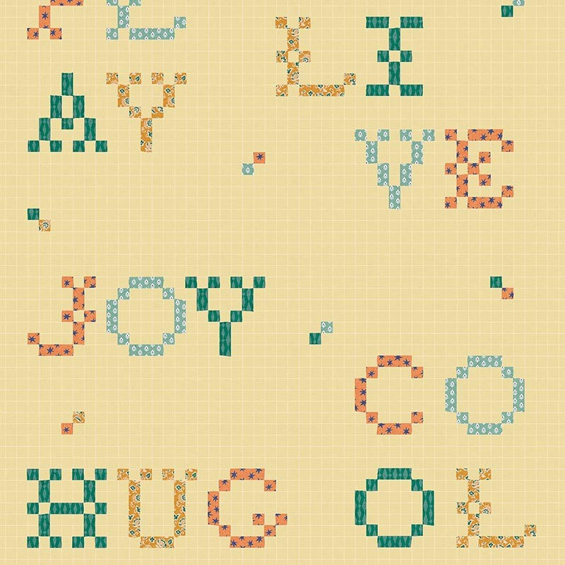 Papel pintado Coordonne BB Kids Wordplay Buttercream D00360_N 