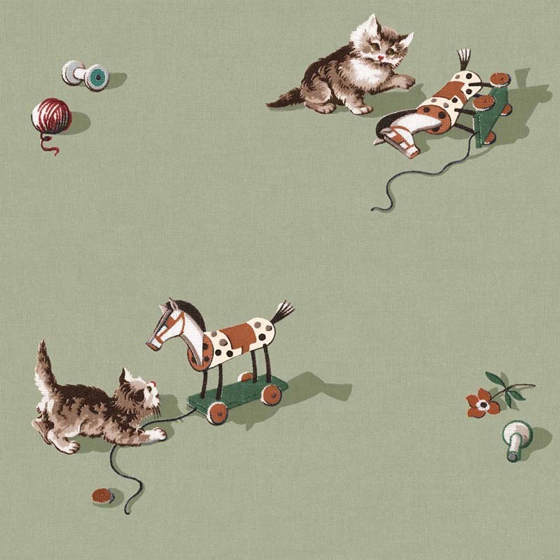 Papel pintado Coordonne BB Kids Kittens Mint D00315_N 
