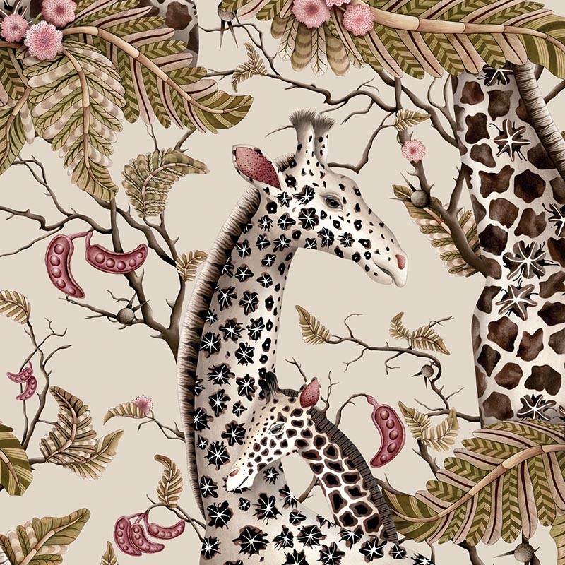 Papel Pintado Cole & Son Ardmore Baobab Royal Giraffe 129/3012
