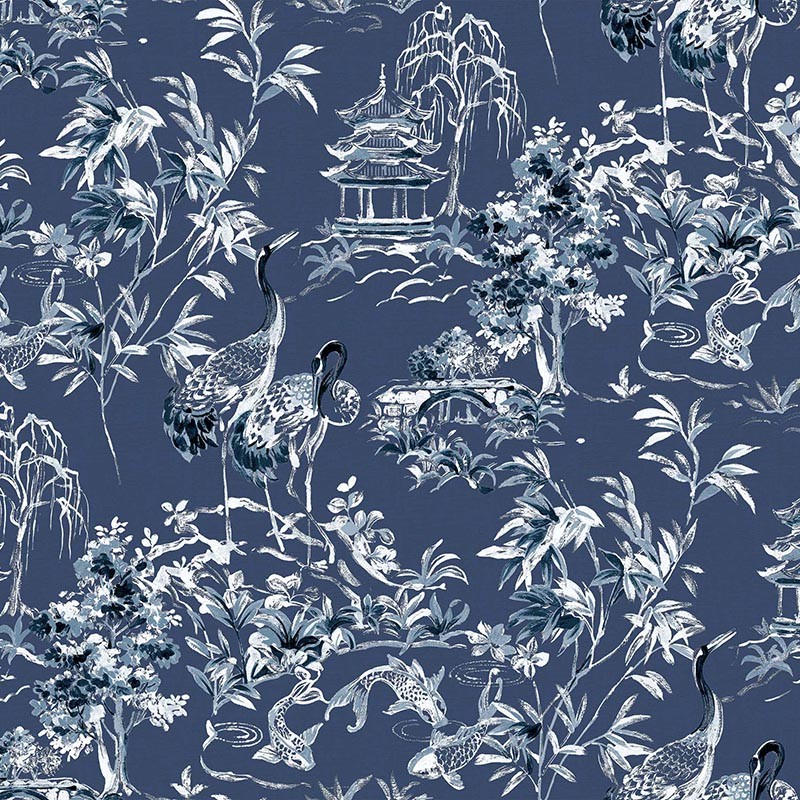 Papel pintado Coordonne Forbidden City Ming Pagoda Navy B00139