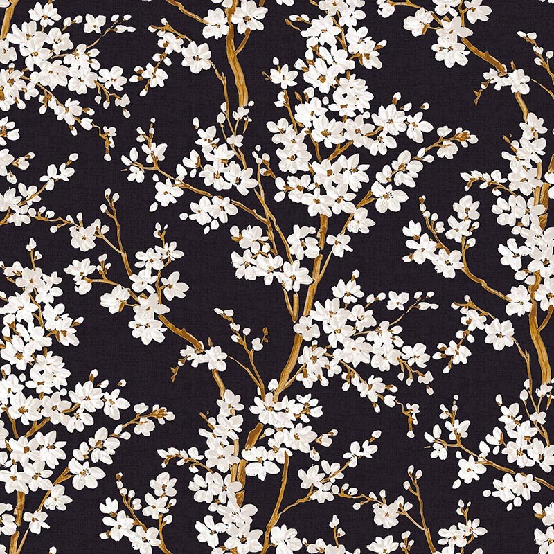Papel pintado Coordonne Forbidden City Cherry Blossom Onyx B00131