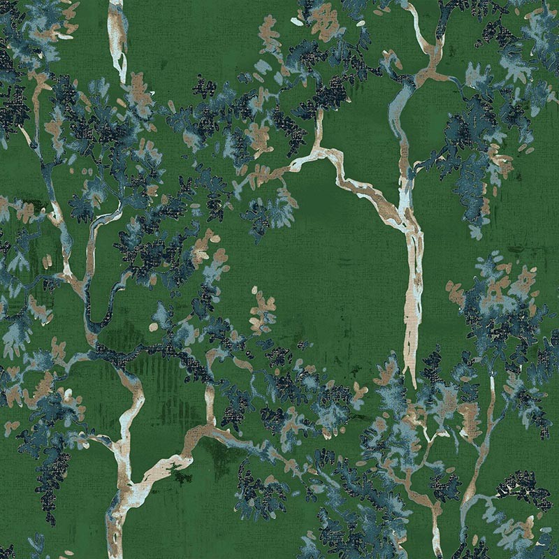 Papel pintado Coordonne Forbidden City Willow Poem Emerald B00106