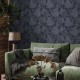 Papel pintado Coordonne Forbidden City Willow Poem Navy B00109