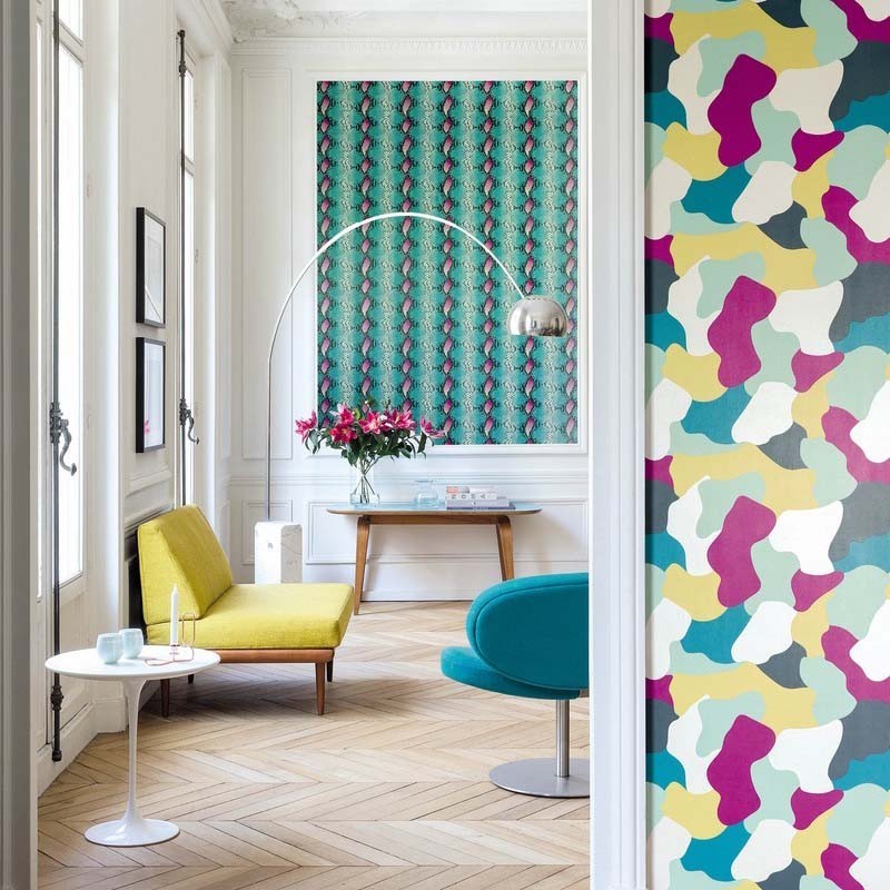 Papel Pintado Covers Wallcovering Jungle Club Mamushi 40 Teal A