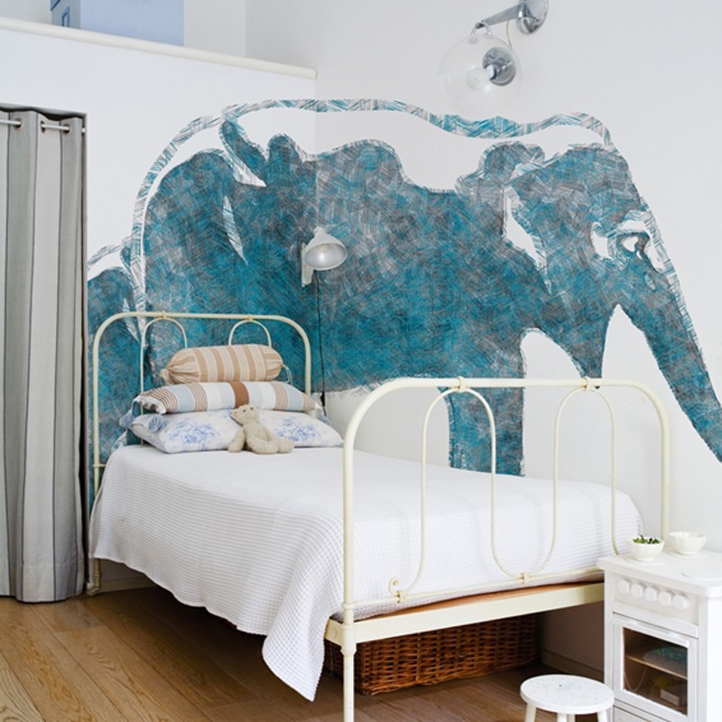 Mural Wall&Deco Contemporary Wallpapers 2011 Aqua Elephas BBAE1102 A