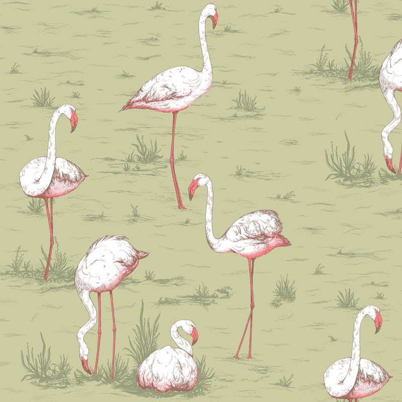 Papel pintado Cole & Son Icons Flamingos 112-11038