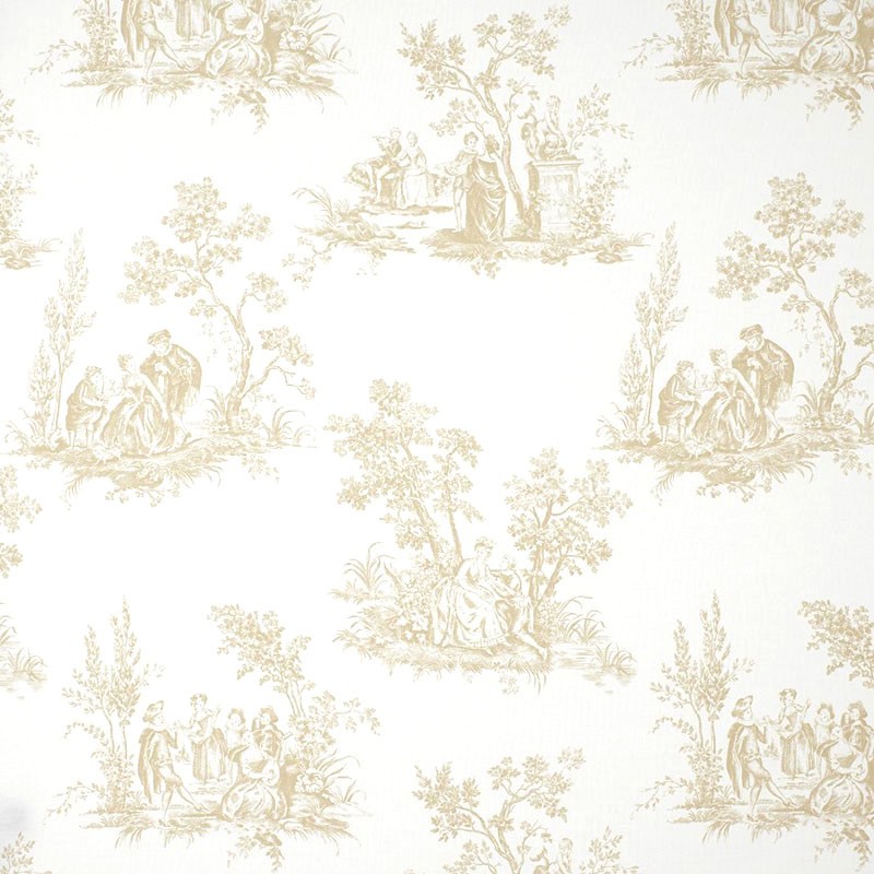 Tela Casadeco Fontainebleau Scène Reina Blanc FONT81721108
