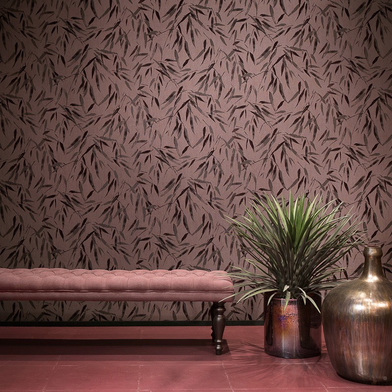 Papel pintado Arte Flamant Les Mémoires Bambou Fragole 80020 A