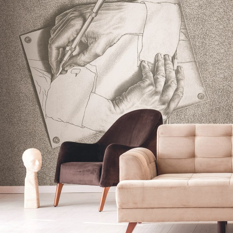 Mural Janelli Volpi M. C. Escher Drawing Hands 23185 A