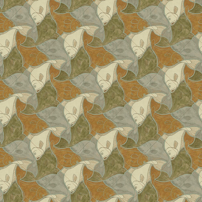 Papel pintado Jannelli Volpi M. C. Escher Fish 23102