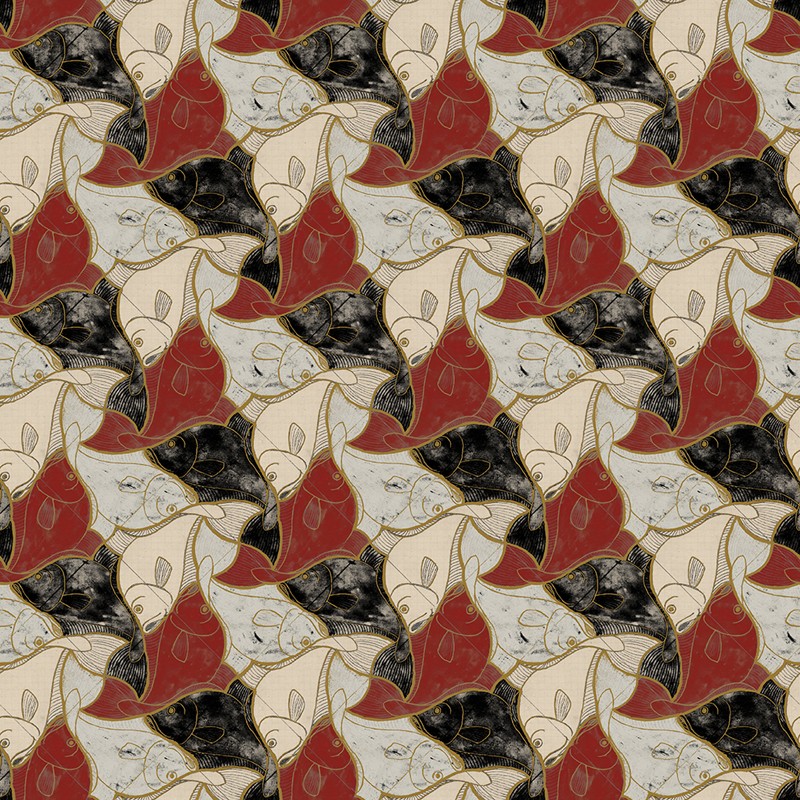 Papel pintado Jannelli Volpi M. C. Escher Fish 23100