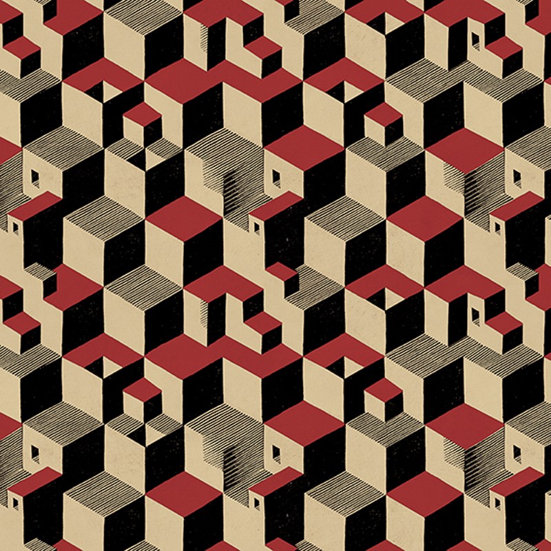 Papel pintado Jannelli Volpi M. C. Escher Cube 23150 A