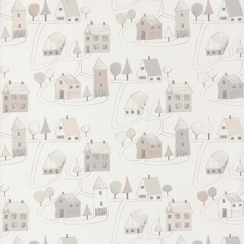 Papel pintado infantil Casadeco Happy Dreams Small Village HPDM82841329