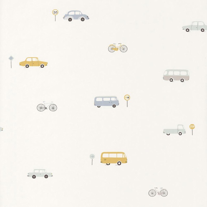 Papel pintado infantil Casadeco Happy Dreams Vintage Car HPDM82776216