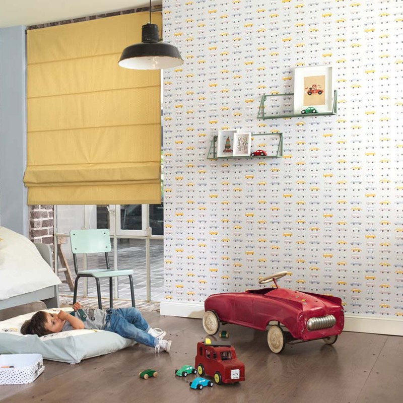 Papel pintado infantil Casadeco Happy Dreams Allover Vintage Cars HPDM82766214 A