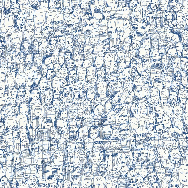 Papel pintado Tres Tintas Nueve Selvas de Mariscal Mil Caras 1995-1