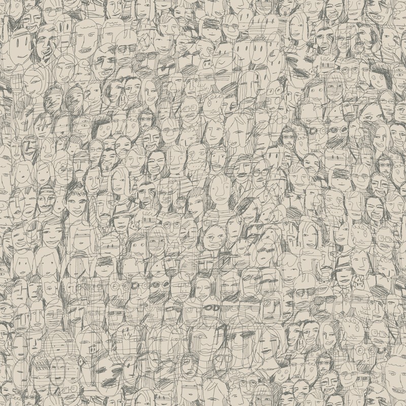 Papel pintado Tres Tintas Nueve Selvas de Mariscal Mil Caras 1995-3