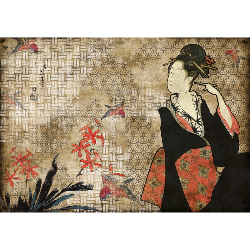 Mural Coordonné 40 th Anniversary Hiroshi Tsunoda Geisha Graffiti 8000036-N
