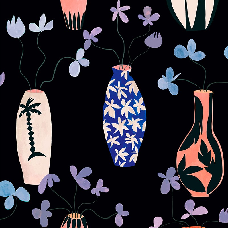 Papel Pintado Coordonné 40 th Anniversary Lydia Delgado Vase of Paradise 8000065-N