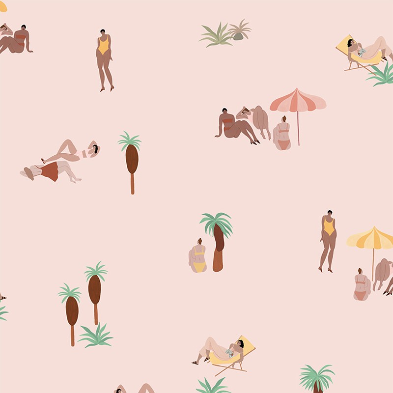 Papel Pintado Coordonné 40 th Anniversary Isabelle Feliu One Day in the Beach 8000040-V