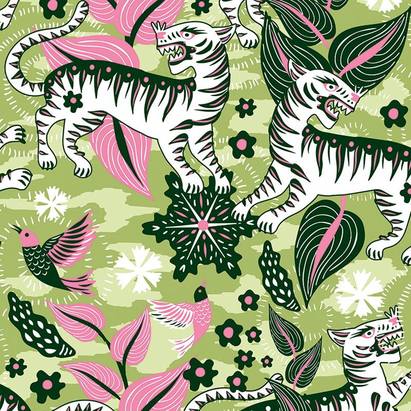 Papel Pintado Coordonné 40 th Anniversary Catalina Estrada Selva de Tigres 8000016-V