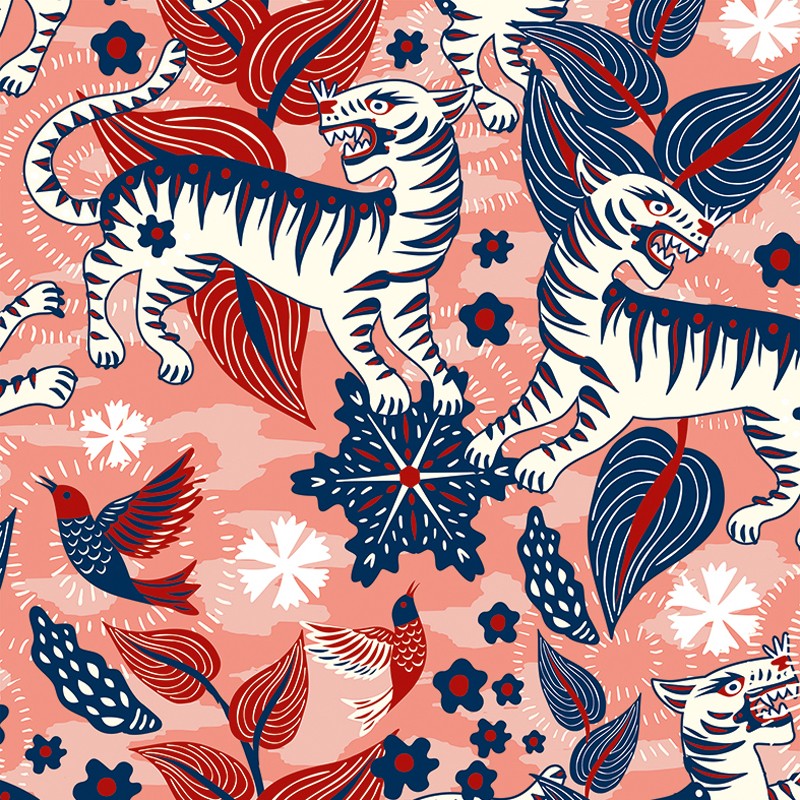 Papel Pintado Coordonné 40 th Anniversary Catalina Estrada Selva de Tigres 8000017-V
