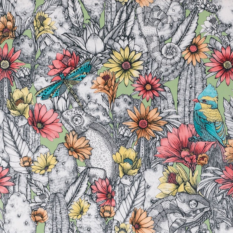 Papel pintado Osborne & Little Matthew Williamson Deya Cactus Garden W7268-03