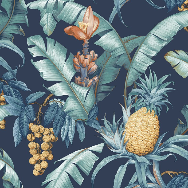 Papel pintado Wallquest Maui Maui Pineapple Floral TP80002