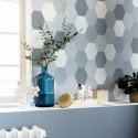 Spaces Hexagon SPA 10010 99 09 Caselio Papel pintado