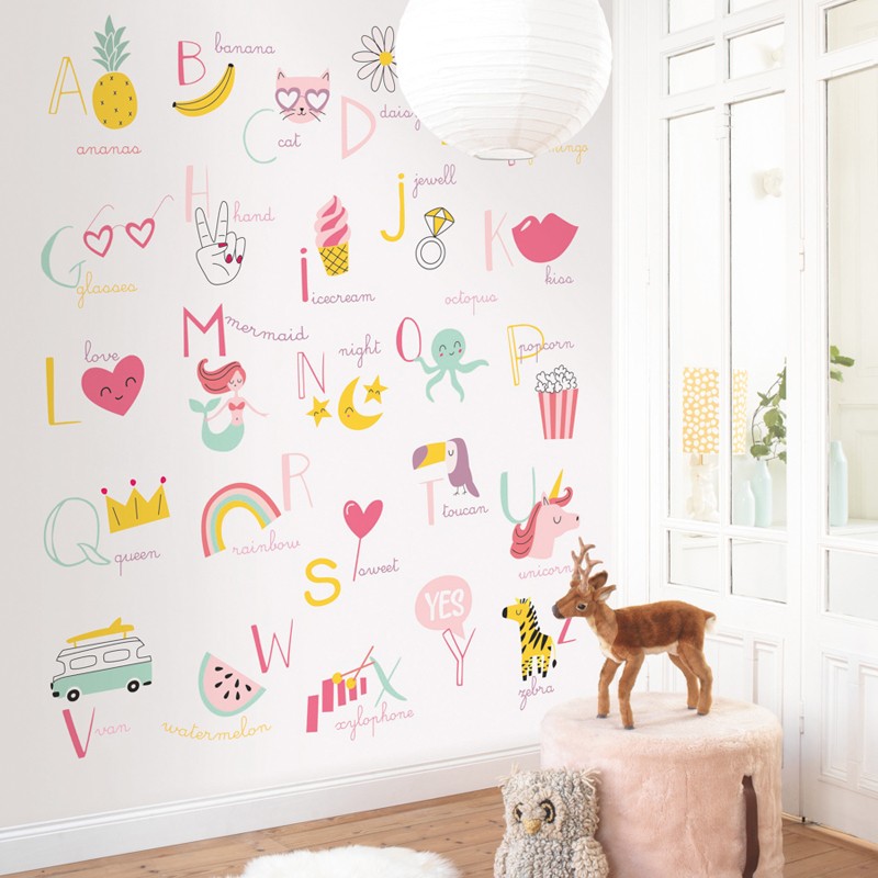 Mural infantil Caselio Girl Power Abecedaire GPR100984100