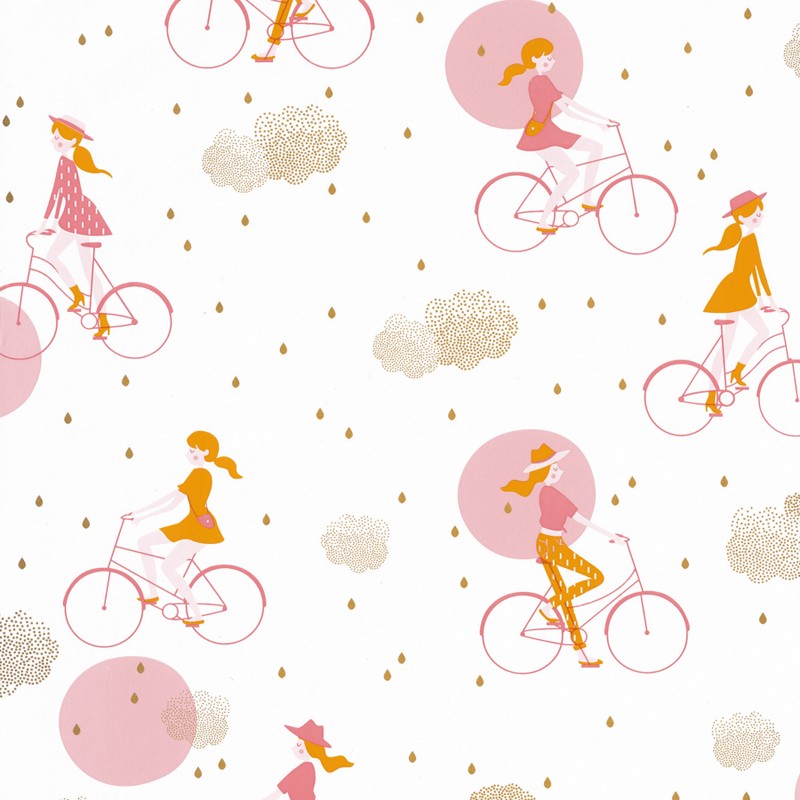 Papel pintado infantil Caselio Girl Power Lucy in the Sky GPR100844928