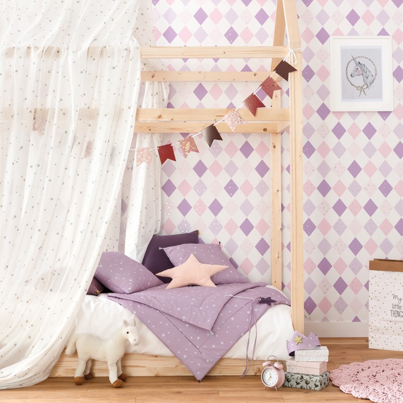 Papel pintado infantil Caselio Girl Power Shine Bright Like a Diamond GPR100815721